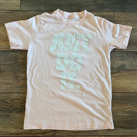 Nike Other - {preloved} Boy’s Pink and White Nike S/S Tee